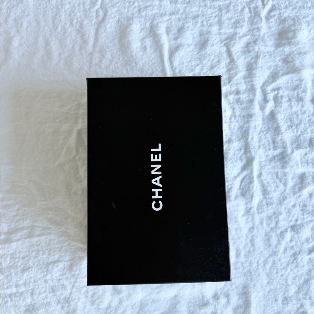 Chanel Tan Suede Loafers with Silver Logo - Picture 5 of 6